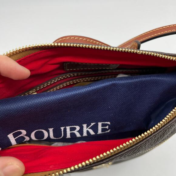 Dooney & Bourke Pebble Leather Crossbody Purse Brown T'moro - Picture 4 of 10